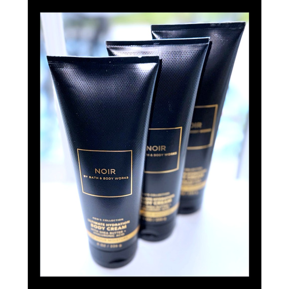 Bath & Body Works Noir for MEN 8oz Ultimate Hydration Body Cream with Aloe x3